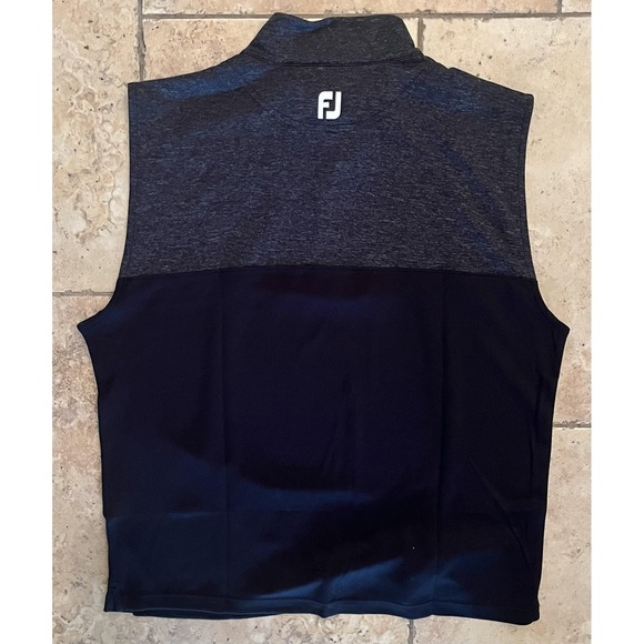 FootJoy Heather Yoke 1/2 Zip Vest Mens Large Black Gray Golf Pullover FJ - NEW - Picture 5 of 7